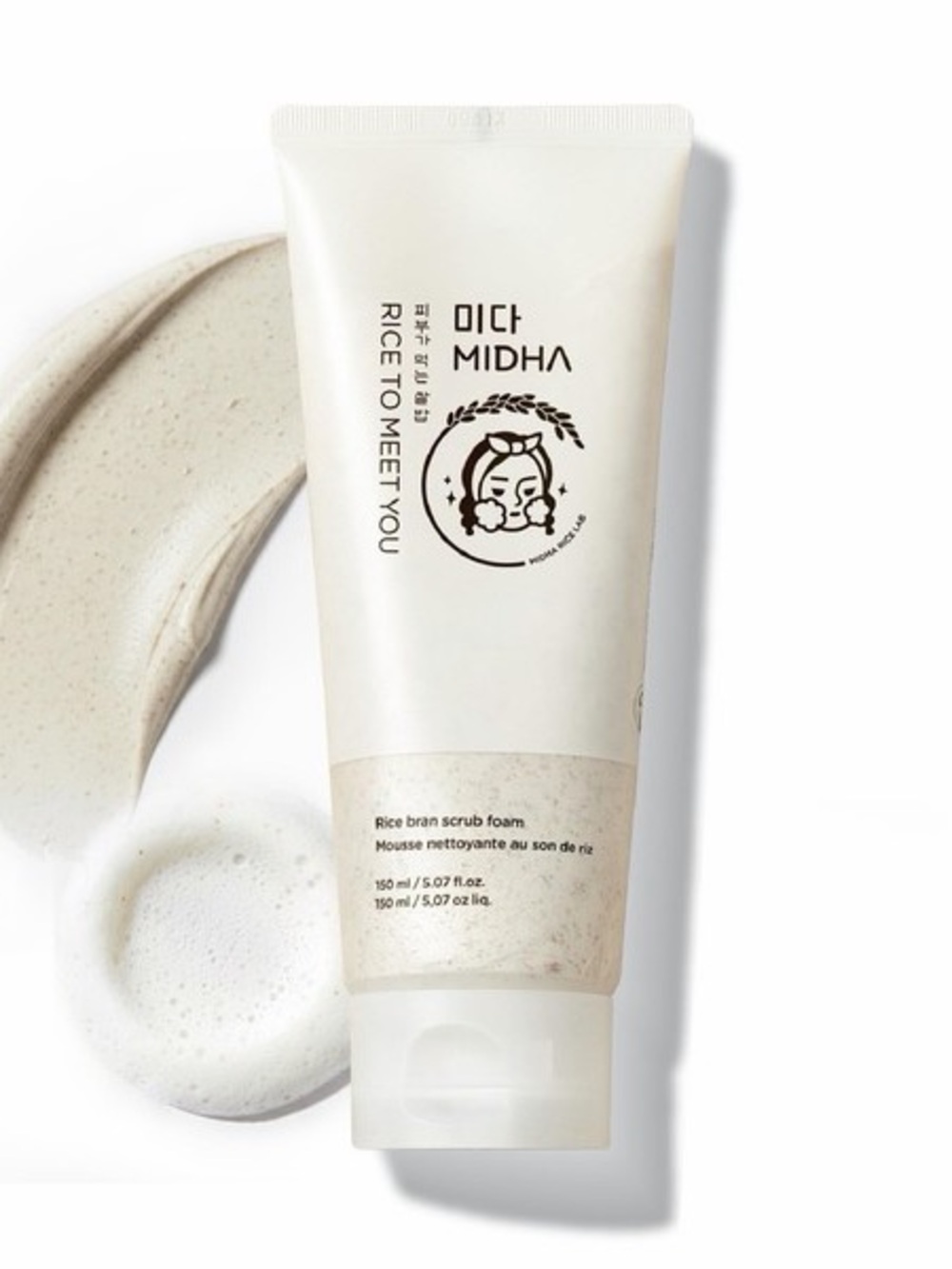 Midha Rice Bran Scrub Foam 150 ML